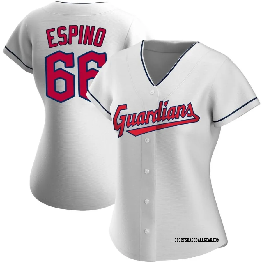 Daniel Espino Women's Cleveland Guardians White Authentic Home Jersey
