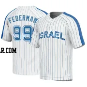 Daniel Federman Men's Israel Baseball White Replica 2023 World Baseball Classic Jersey