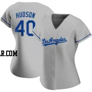 Daniel Hudson Women's Los Angeles Dodgers Gray Replica Road Jersey