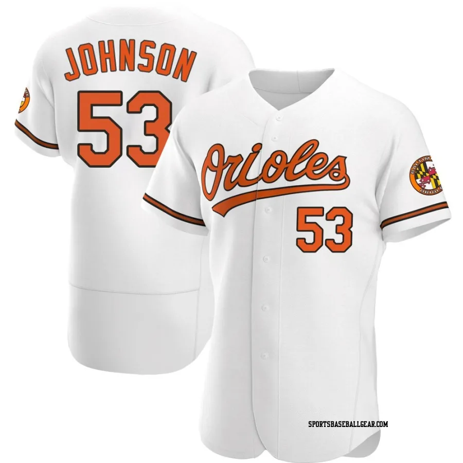 Daniel Johnson Men's Baltimore Orioles White Authentic Home Jersey
