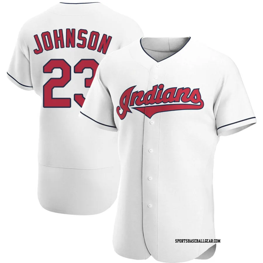 Daniel Johnson Men's Cleveland Guardians White Authentic Home Jersey