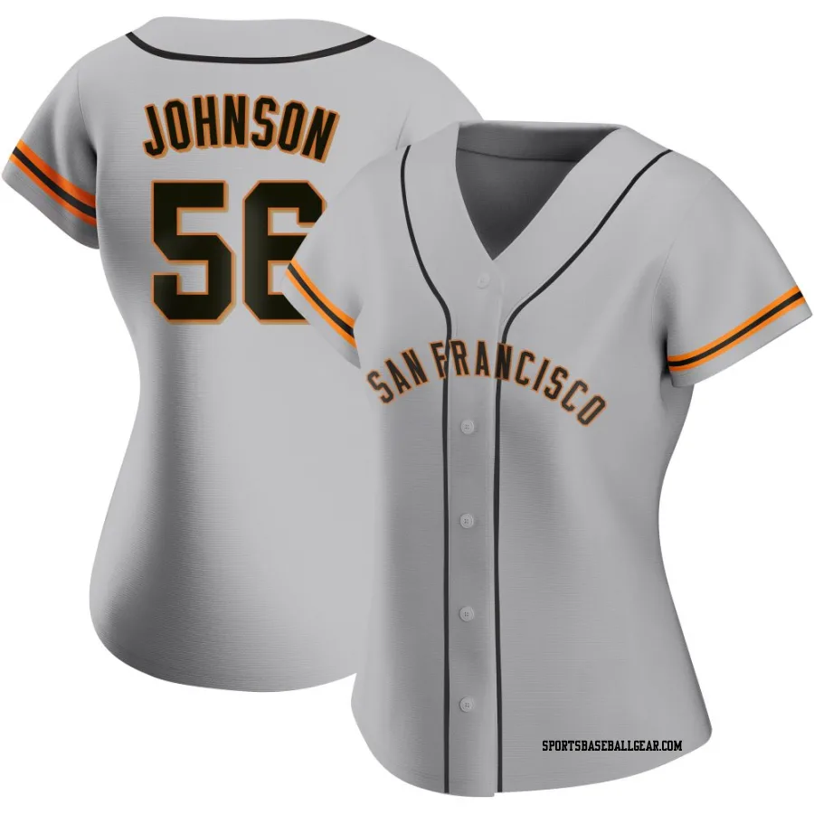 Daniel Johnson Women's San Francisco Giants Gray Authentic Road Jersey