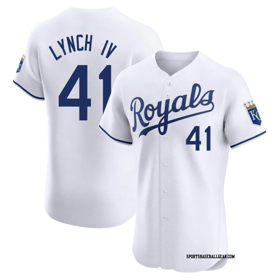 Daniel Lynch IV Men's Kansas City Royals White Elite Home Jersey