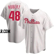 Daniel Robert Men's Philadelphia Phillies White Replica Home Jersey