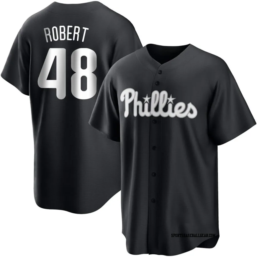 Daniel Robert Youth Philadelphia Phillies Black/White Replica Jersey