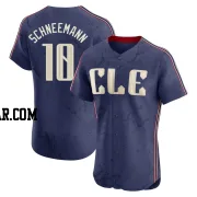 Daniel Schneemann Men's Cleveland Guardians Navy Elite 2024 City Connect Jersey