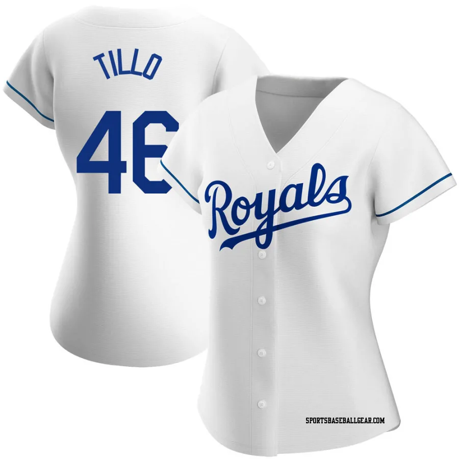 Daniel Tillo Women's Kansas City Royals White Replica Home Jersey