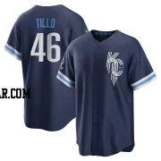 Daniel Tillo Youth Kansas City Royals Navy Replica 2022 City Connect Jersey