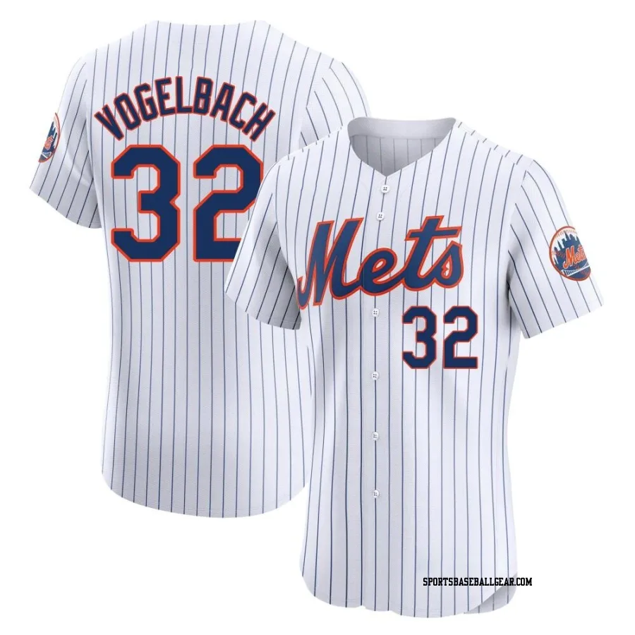 Daniel Vogelbach Men's New York Mets White Elite Home Jersey