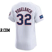 Daniel Vogelbach Men's New York Mets White Elite Home Patch Jersey