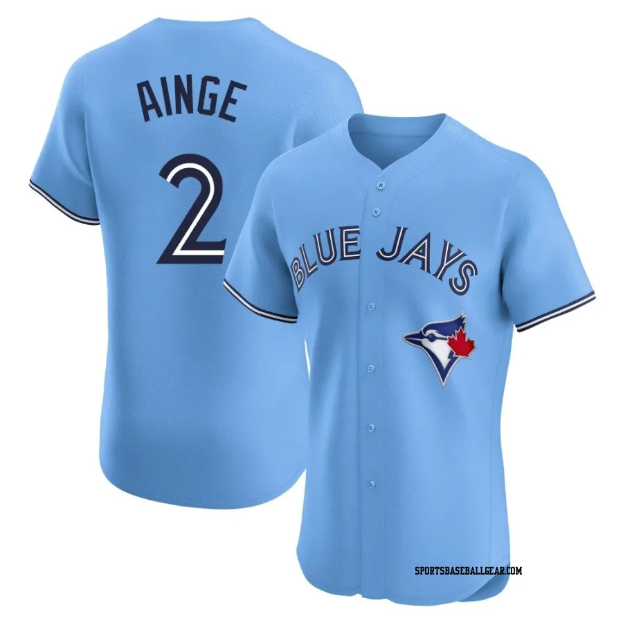 Danny Ainge Men's Toronto Blue Jays Blue Elite Powder Alternate Jersey