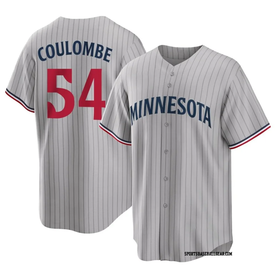 Danny Coulombe Men's Minnesota Twins Gray Replica Road Jersey