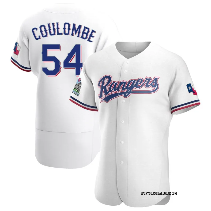 Danny Coulombe Men's Texas Rangers White Authentic Home Jersey