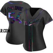 Danny Coulombe Women's Minnesota Twins Black Holographic Replica Alternate Jersey