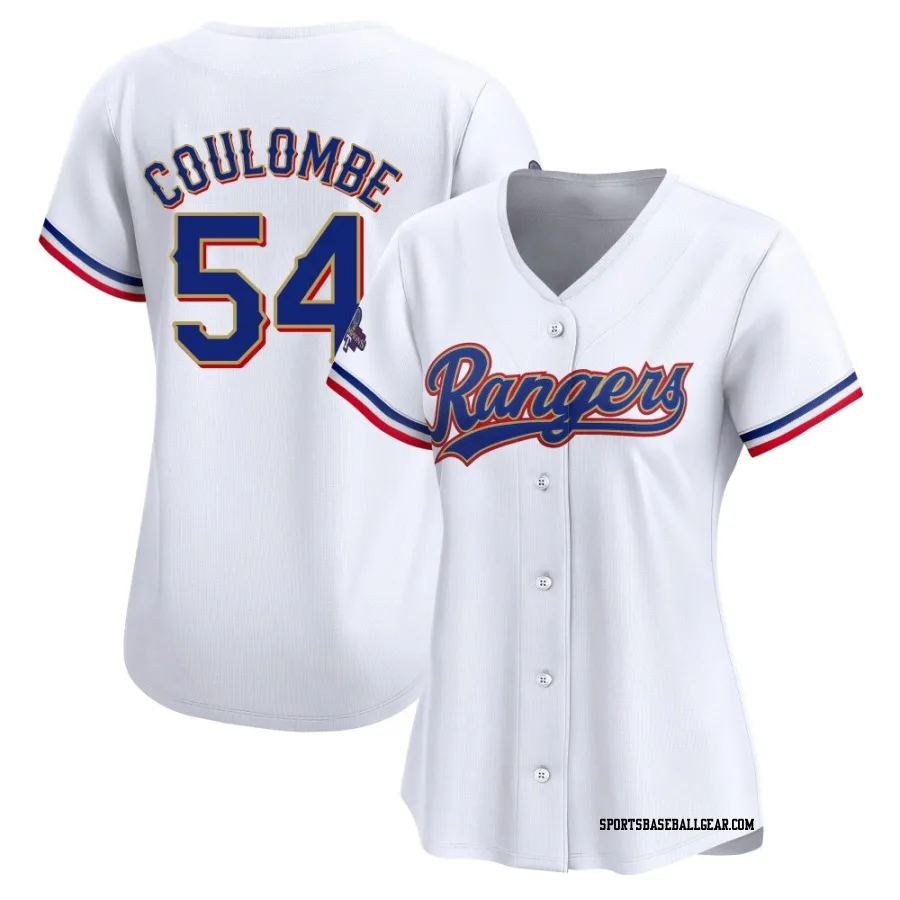 Danny Coulombe Women's Texas Rangers Gold Limited White 2024 Collection Jersey