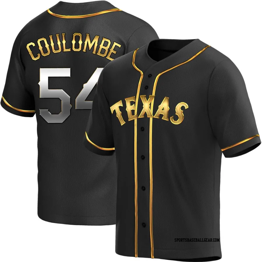 Danny Coulombe Youth Texas Rangers Black Golden Replica Alternate Jersey