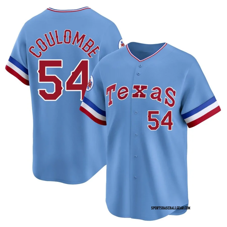 Danny Coulombe Youth Texas Rangers Light Blue Limited Cooperstown Collection Jersey