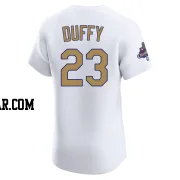 Danny Duffy Men's Los Angeles Dodgers Gold Elite White 2025 Collection Jersey