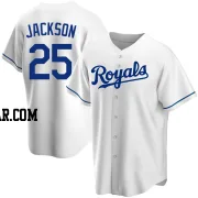 Danny Jackson Men's Kansas City Royals White Replica Home Jersey