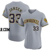Danny Jansen Men's Milwaukee Brewers Gray Elite Road Jersey