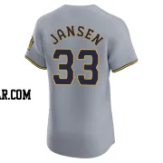 Danny Jansen Men's Milwaukee Brewers Gray Elite Road Jersey
