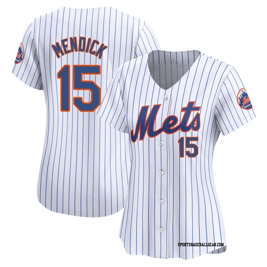 Danny Mendick Women's New York Mets White Limited Home Jersey