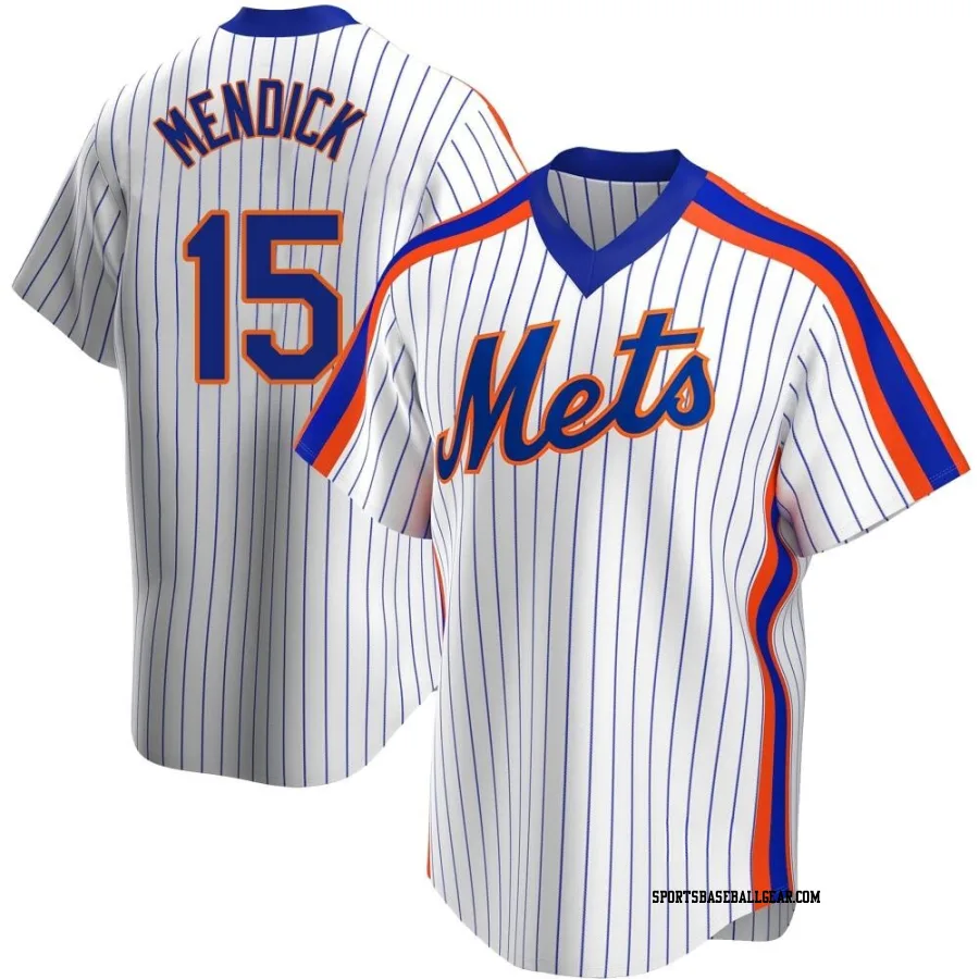 Danny Mendick Youth New York Mets White Replica Home Cooperstown Collection Jersey