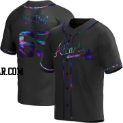 Danny Young Men's Atlanta Braves Black Holographic Replica Alternate Jersey