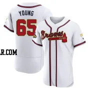 Danny Young Men's Atlanta Braves Gold Authentic White 2022 Program Jersey