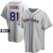 Danny Young Men's New York Mets Gray Replica Road Jersey