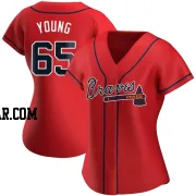 Danny Young Women's Atlanta Braves Red Replica Alternate Jersey