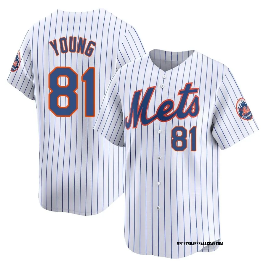 Danny Young Youth New York Mets White Limited Home Jersey