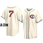 Dansby Swanson Men's Chicago Cubs Cream Replica 2022 Field Of Dreams Jersey