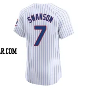 Dansby Swanson Men's Chicago Cubs White Elite Home Jersey