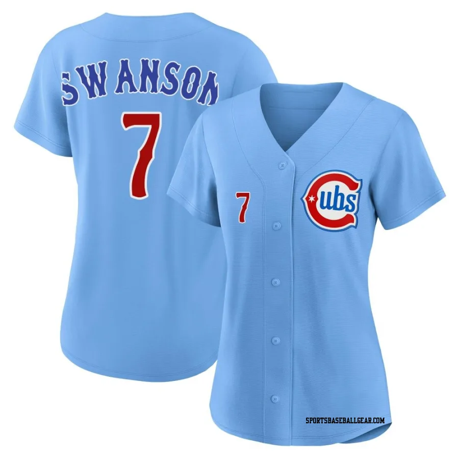 Dansby Swanson Women's Chicago Cubs Royal Limited 2nd Alternate Jersey