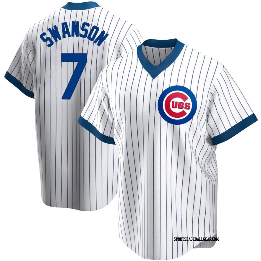 Dansby Swanson Youth Chicago Cubs White Replica Home Cooperstown Collection Jersey