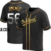Dany Jimenez Men's Oakland Athletics Black Golden Replica Alternate Jersey