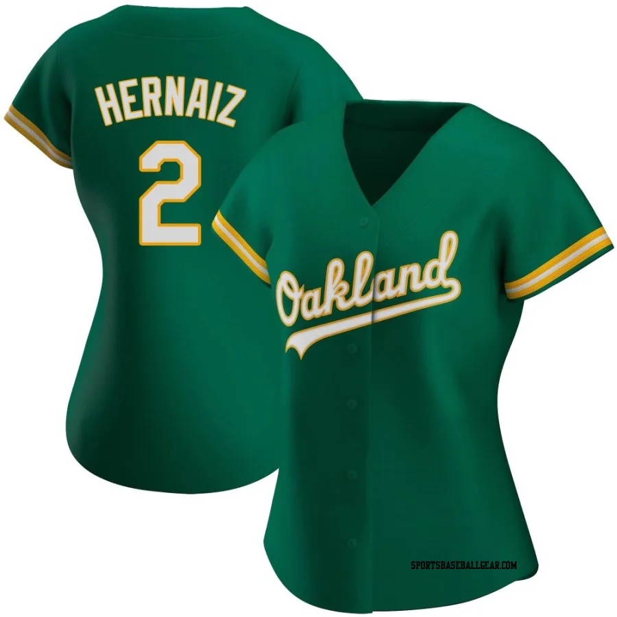 Darell Hernaiz Women's Oakland Athletics Green Replica Kelly Alternate Jersey