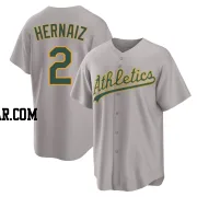 Darell Hernaiz Youth Oakland Athletics Gray Replica Away 2.0 Jersey