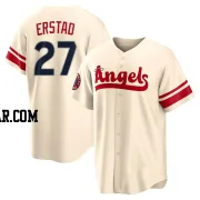 Darin Erstad Men's Los Angeles Angels Cream Replica 2022 City Connect Jersey