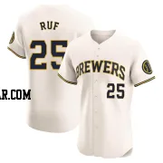 Darin Ruf Men's Milwaukee Brewers Cream Elite Home Jersey