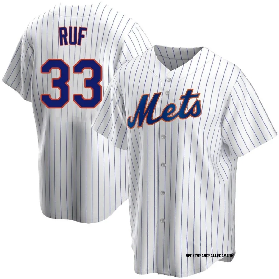 Darin Ruf Youth New York Mets White Replica Home Jersey
