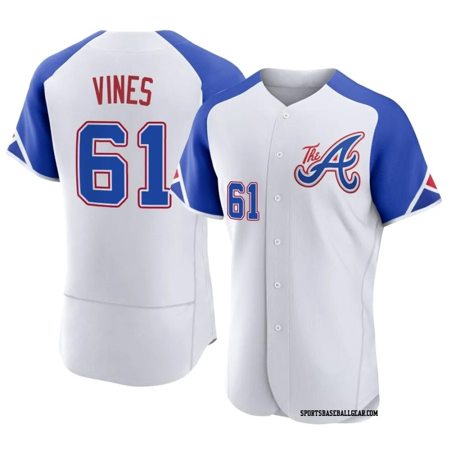 Darius Vines Men's Atlanta Braves White Authentic 2023 City Connect Jersey