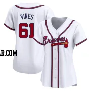 Darius Vines Women's Atlanta Braves White Limited Home Jersey