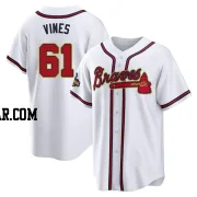 Darius Vines Youth Atlanta Braves Gold Replica White 2022 Program Jersey
