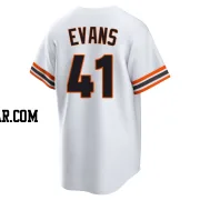 Darrell Evans Men's San Francisco Giants White Limited Throwback Cooperstown Collection Jersey