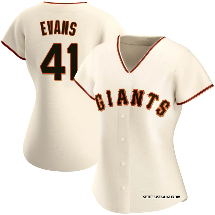 Darrell Evans Women's San Francisco Giants Cream Authentic Home Jersey