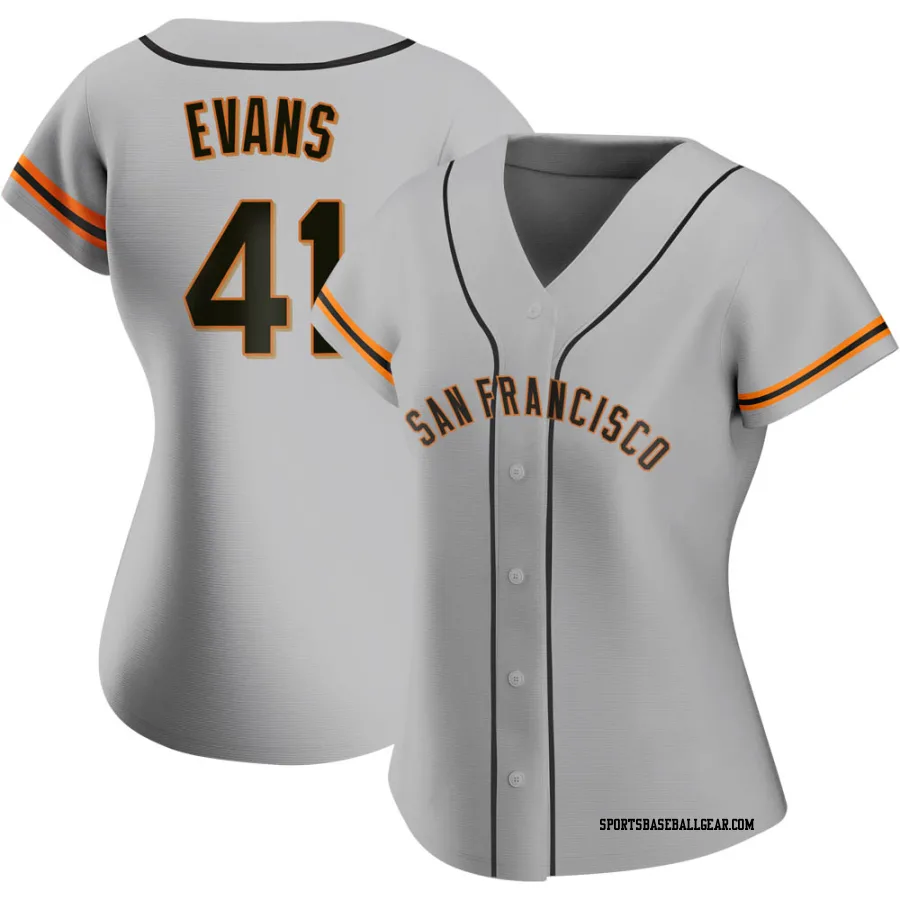 Darrell Evans Women's San Francisco Giants Gray Replica Road Jersey