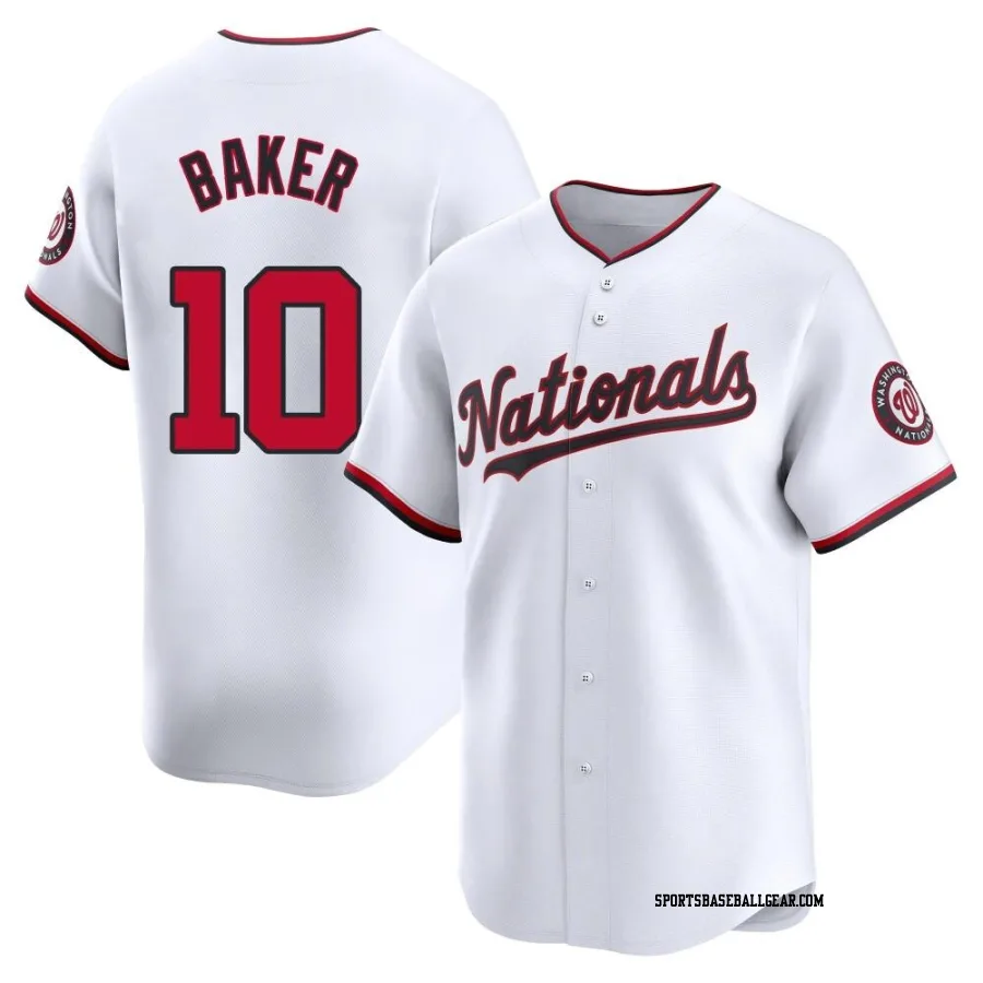 Darren Baker Men's Washington Nationals White Limited Home Jersey