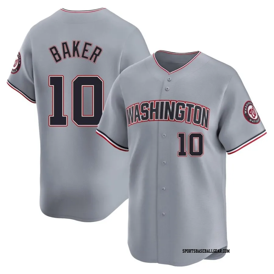 Darren Baker Youth Washington Nationals Gray Limited Road Jersey